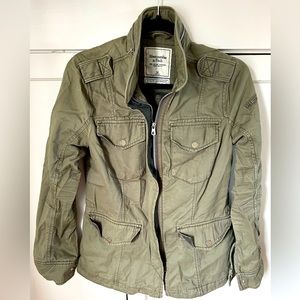 Abercrombie & Fitch Olive Green Utility Jacket Size Medium